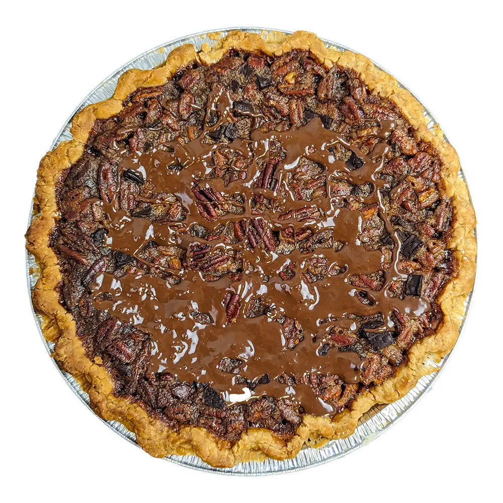 9 Inch Chocolate Bourbon Pecan Pie Frozen / Baked